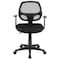 Flash Furniture Mesh Contemporary Chair, 17-1/4" to 22", Fixed Arms, Black LF-W-118A-BK-GG - alternate 4